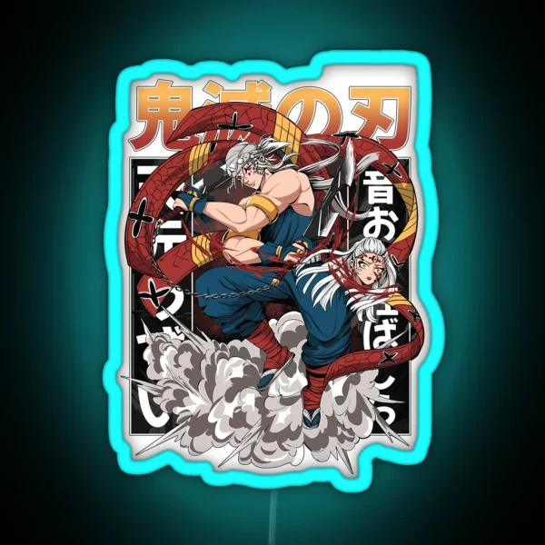 Tengen Uzui Kimetsu No Yaiba Wiki RGB Neon Sign