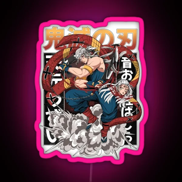Tengen Uzui Kimetsu No Yaiba Wiki RGB Neon Sign
