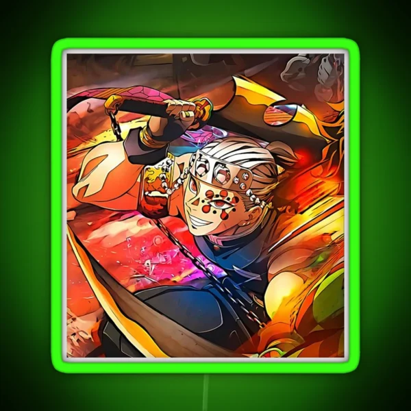 Tengen Uzui Kimetsu No Yaiba Wiki RGB Neon Sign