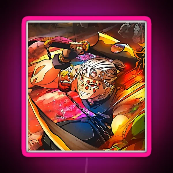 Tengen Uzui Kimetsu No Yaiba Wiki RGB Neon Sign