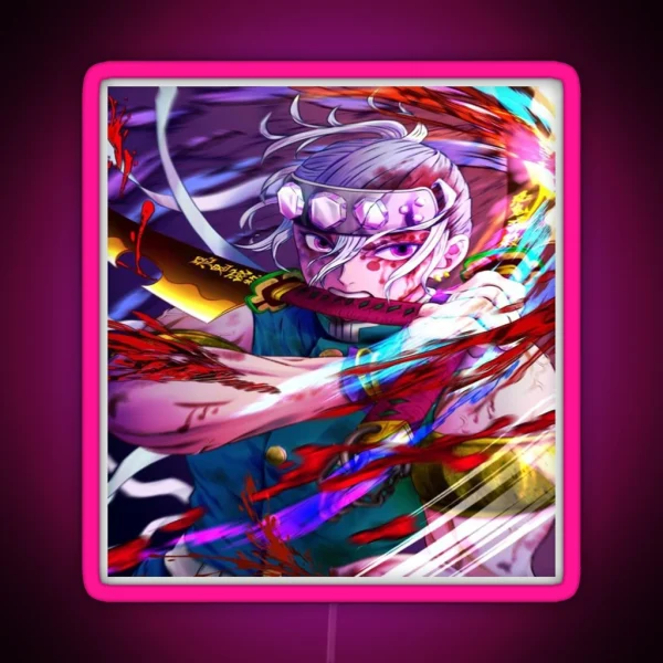 Tengen Uzui Kimetsu No Yaiba Wiki RGB Neon Sign