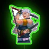 Neon-lit poster of Tengen Uzui from the Demon Slayer series
