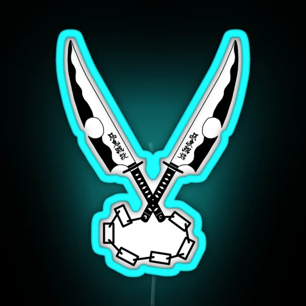 Tengen Uzui Swords Black Led Demon Slayer RGB Neon Sign