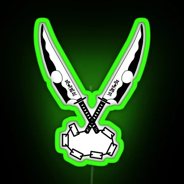 Tengen Uzui Swords Black Led Demon Slayer RGB Neon Sign