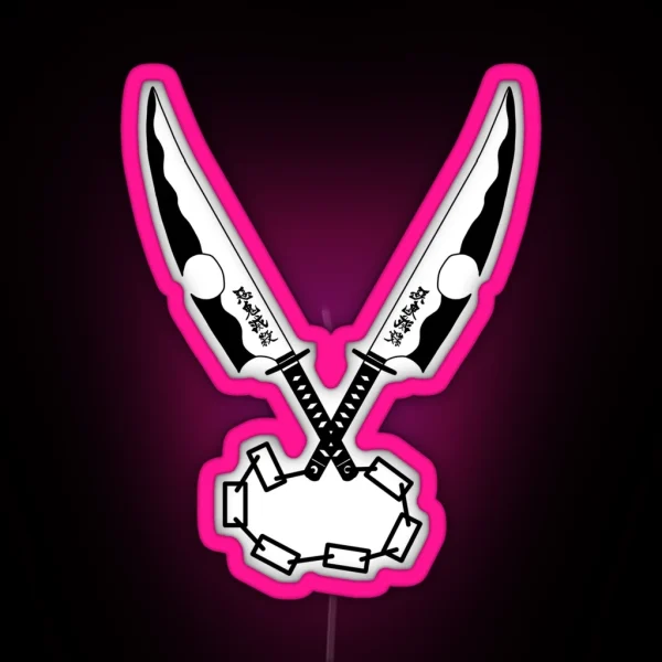 Tengen Uzui Swords Black Led Demon Slayer RGB Neon Sign
