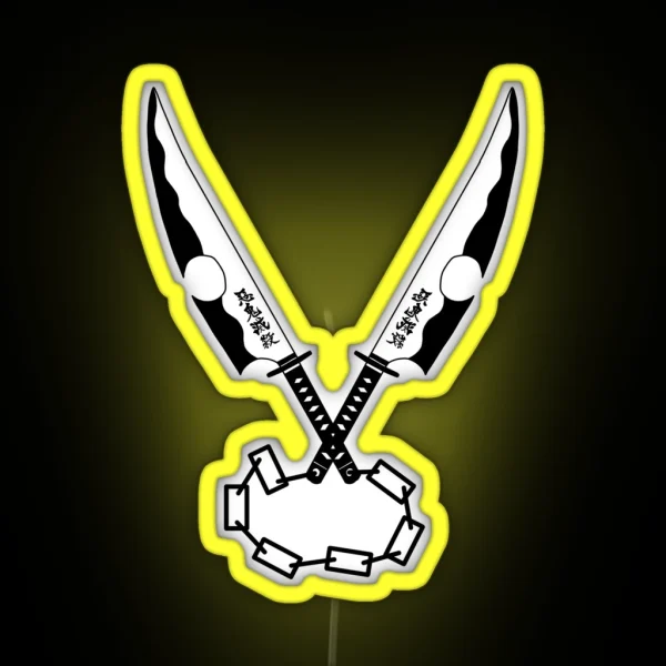 Tengen Uzui Swords Black Led Demon Slayer RGB Neon Sign