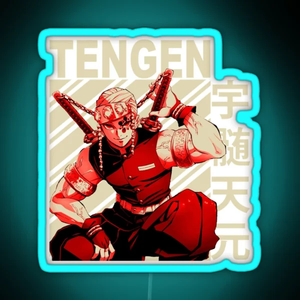 Tengen Uzui Vintage Art RGB Neon Sign