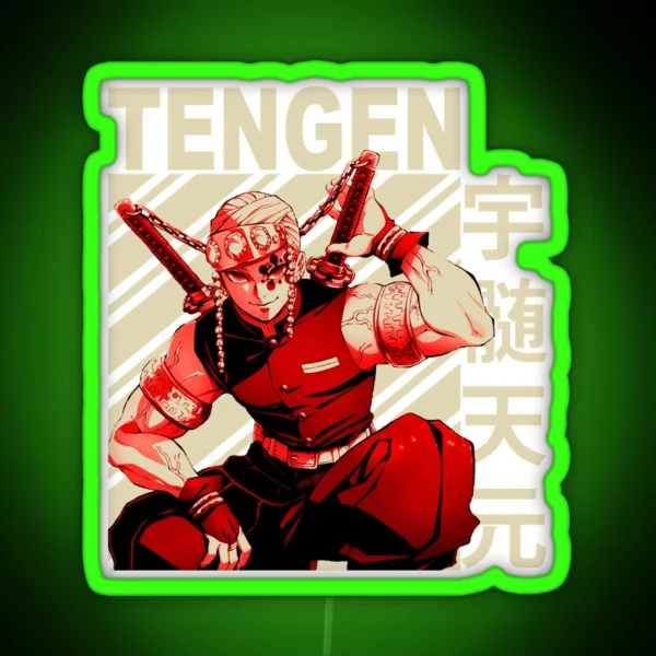 Tengen Uzui Vintage Art RGB Neon Sign