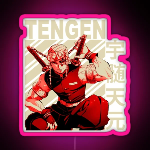 Tengen Uzui Vintage Art RGB Neon Sign