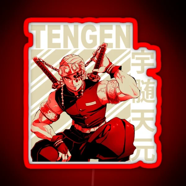 Tengen Uzui Vintage Art RGB Neon Sign