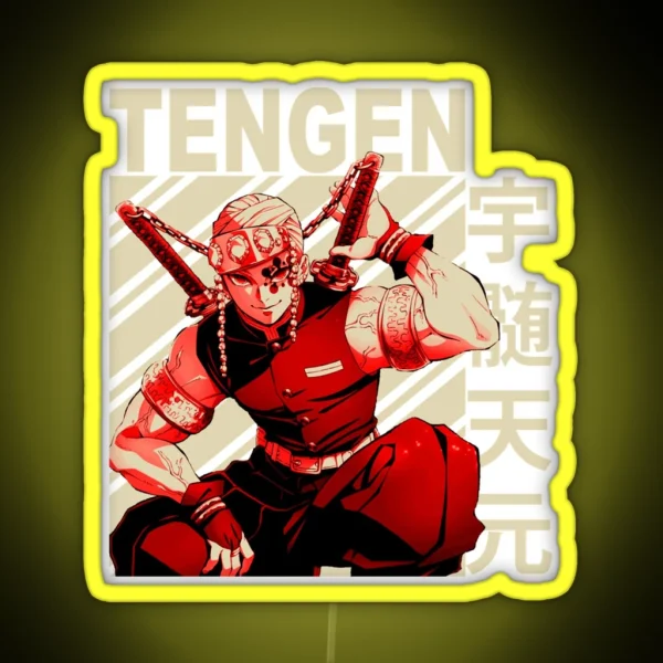 Tengen Uzui Vintage Art RGB Neon Sign