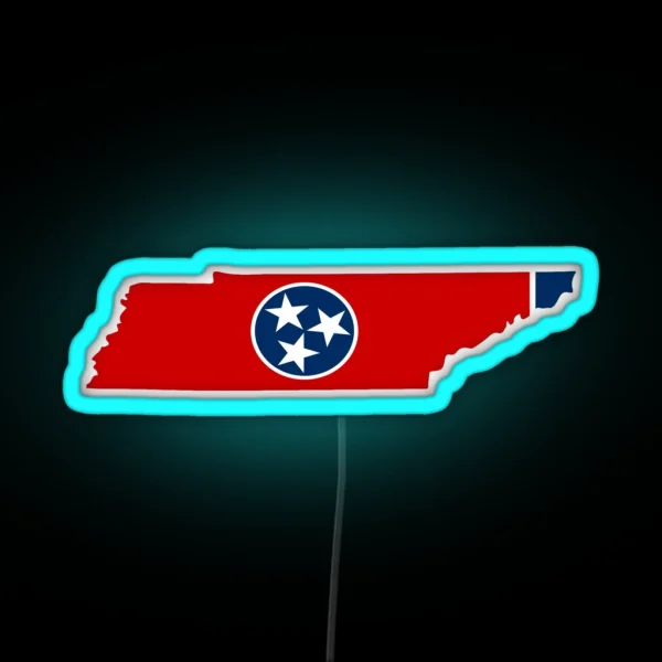Tennessee State Flag RGB Neon Sign