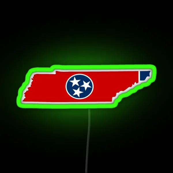 Tennessee State Flag RGB Neon Sign