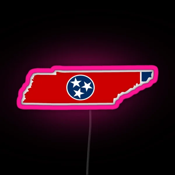 Tennessee State Flag RGB Neon Sign