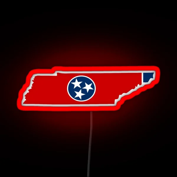 Tennessee State Flag RGB Neon Sign