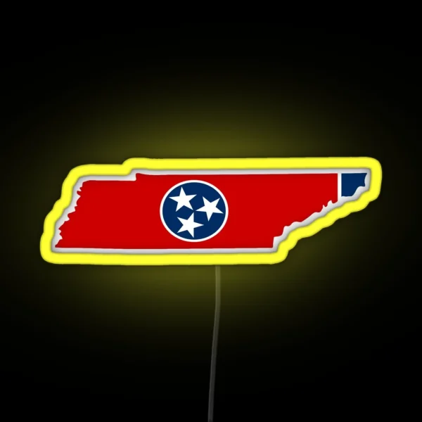 Tennessee State Flag RGB Neon Sign
