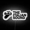 Termignoni The Italian Sound neon sign with black text on a white background.