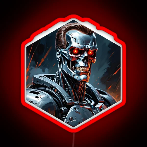 Terminator Caricature RGB Neon Sign