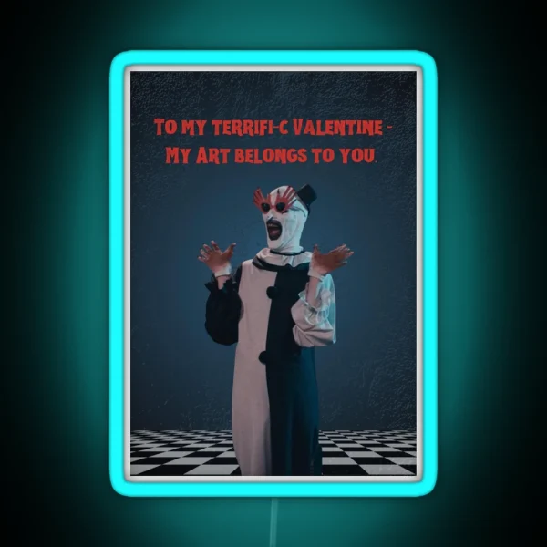 Terrifier Valentine S Day Card RGB Neon Sign