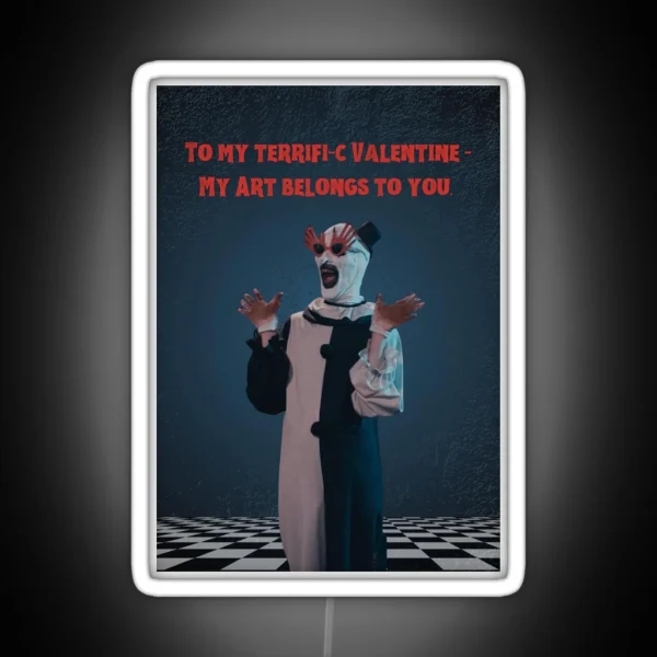 Terrifier Valentine S Day Card RGB Neon Sign