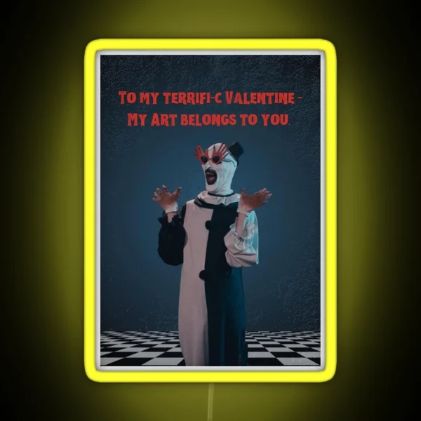 Terrifier Valentine S Day Card RGB Neon Sign