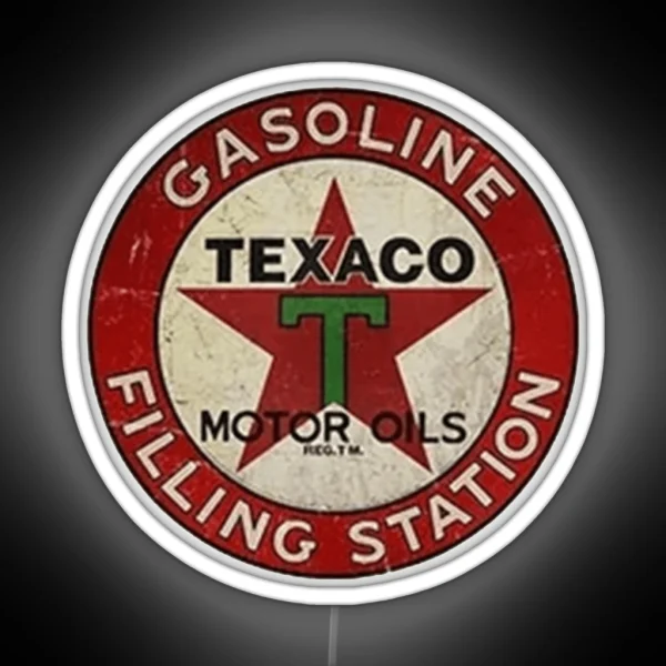 Texaco Gasoline RGB Neon Sign