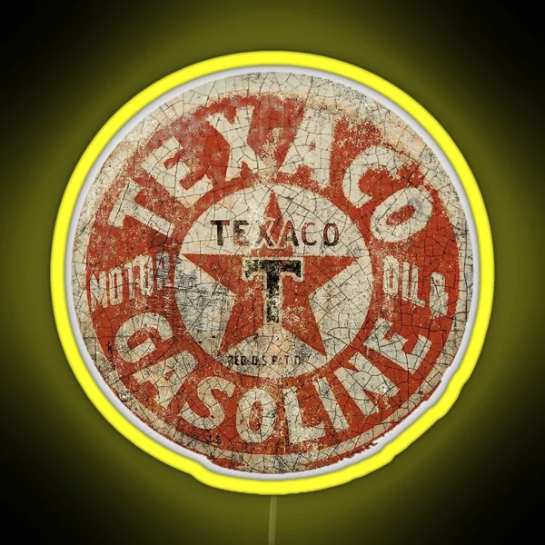 Texaco Gasoline RGB Neon Sign