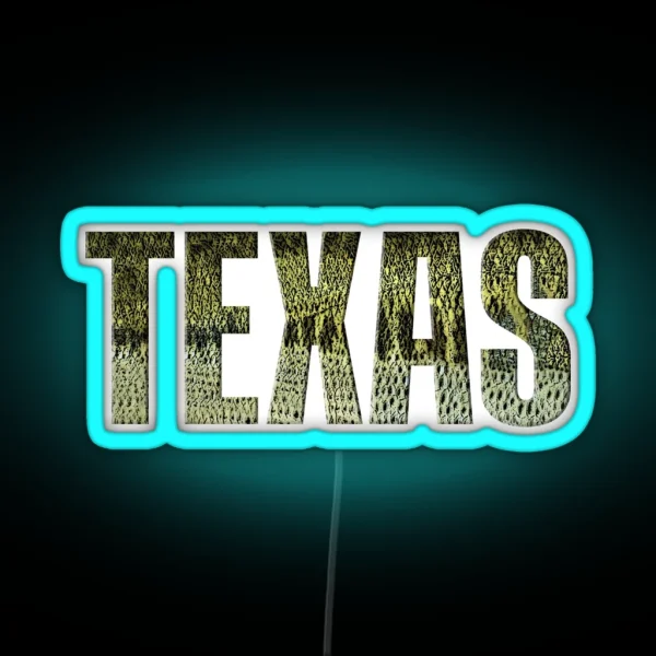 Texas Largemouth Bass RGB Neon Sign