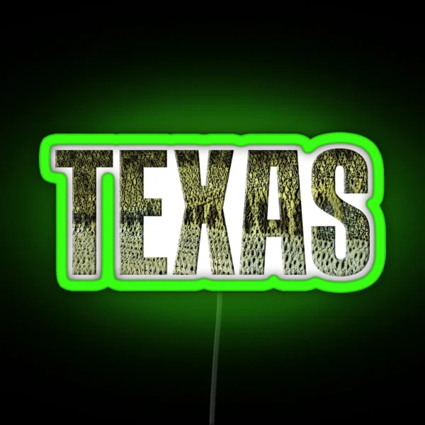 Texas Largemouth Bass RGB Neon Sign