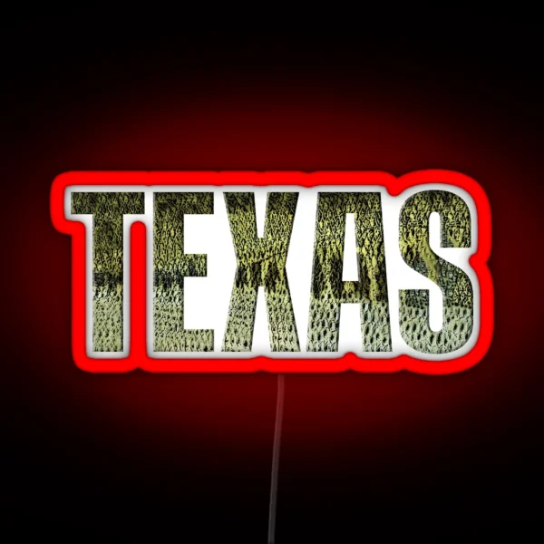 Texas Largemouth Bass RGB Neon Sign