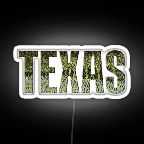 Texas Largemouth Bass RGB Neon Sign