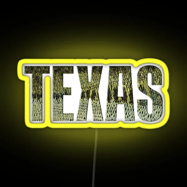 Texas Largemouth Bass RGB Neon Sign