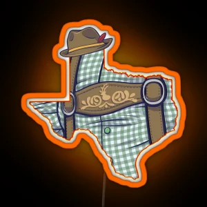 Texas Oktoberfest Lederhoser RGB Neon Sign