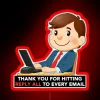 Unintended Email Notification with Neon Sign