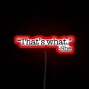 That's what she said neon sign with colorful RGB lights on a dark background