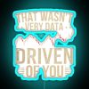 A humorous neon sign quoting a scientist with a sarcastic remark about data.