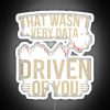 Data-driven humor sign in neon RGB lighting