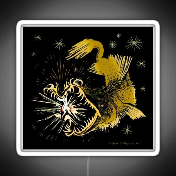 Thaumatichthys Binghami Anglerfish RGB Neon Sign