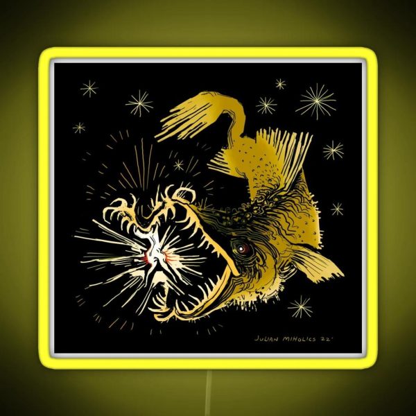 Thaumatichthys Binghami Anglerfish RGB Neon Sign