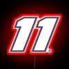 Denny Hamlin's neon sign at 11 Denny Hamlin's racing facility.