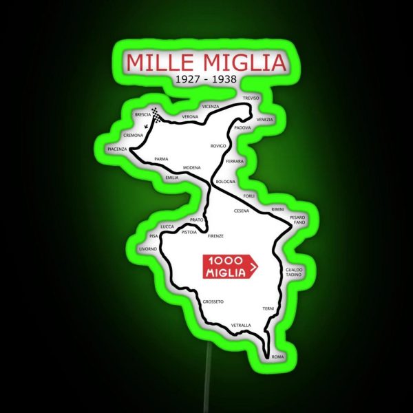 The 1927 To 1938 Mille Miglia RGB Neon Sign