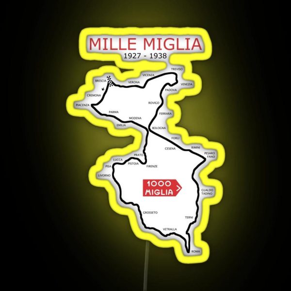 The 1927 To 1938 Mille Miglia RGB Neon Sign