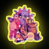 Colorful RGB neon sign reading 'The Banana Splits' in bold yellow letters.
