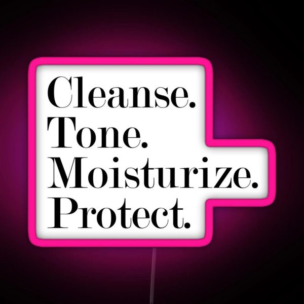 The Basic Skincare Routine RGB Neon Sign
