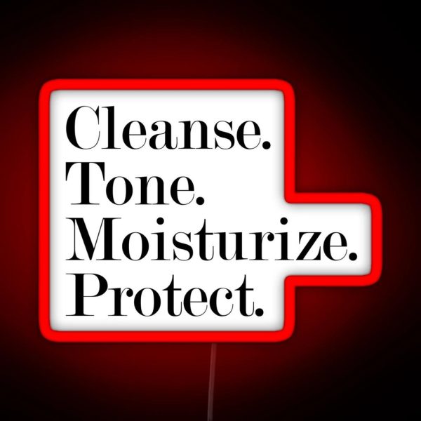 The Basic Skincare Routine RGB Neon Sign