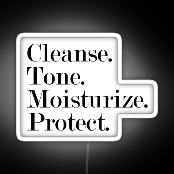 The Basic Skincare Routine RGB Neon Sign