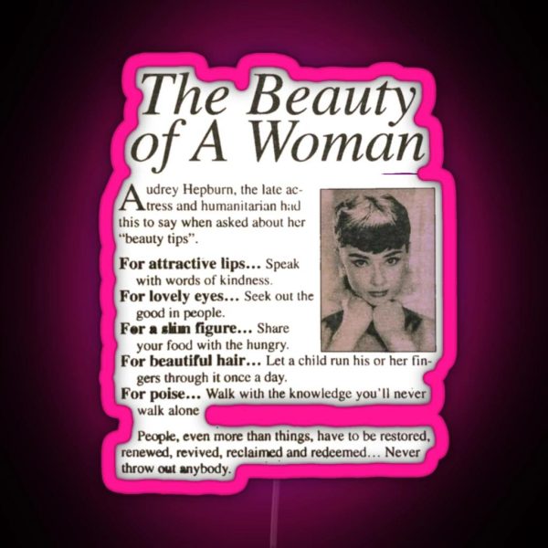 The Beauty Of A Woman RGB Neon Sign