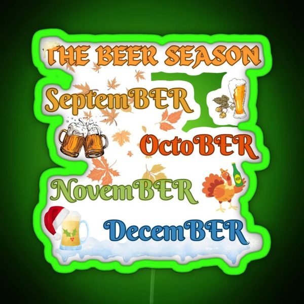 The Beer Season Beerfest Oktoberfest 2023 RGB Neon Sign