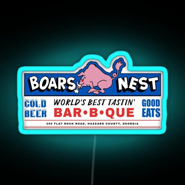 The Boars Nest Hazzard County RGB Neon Sign