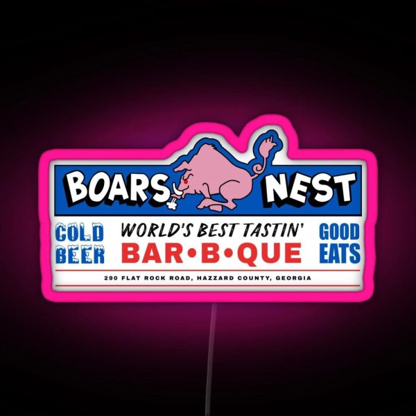The Boars Nest Hazzard County RGB Neon Sign